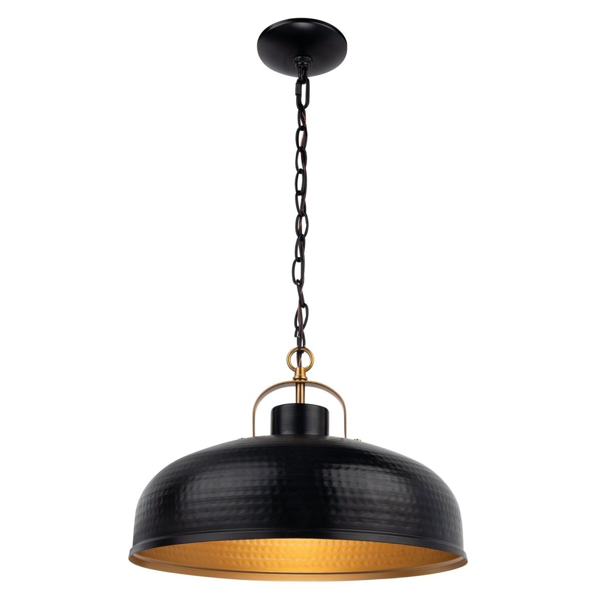 Ambert 1-Light Black Rustic Metal Dimmable Island Pendant Light - Image 1