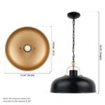 Ambert 1-Light Black Rustic Metal Dimmable Island Pendant Light - Image 9