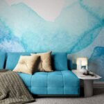 Abstract Blue Wallpaper - Serene Blue Watercolor Wall Mural - Image 2