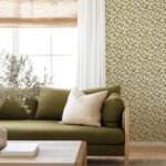 Whimsical Bloom Wallpaper - Soft Green & Cream Floral - Image 3