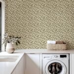 Whimsical Bloom Wallpaper - Soft Green & Cream Floral - Image 6