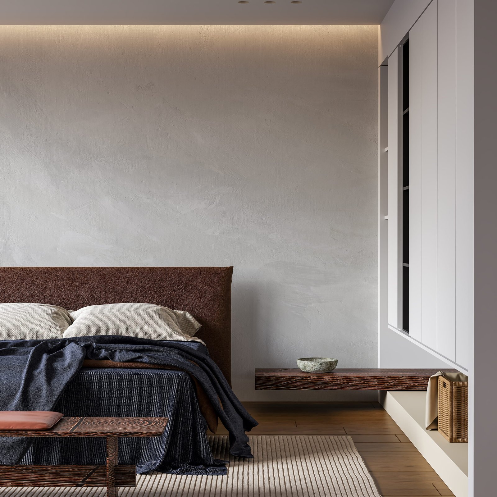 Modern Limewash Wallpaper - Soft Faux Plaster Wall Mural - Image 7