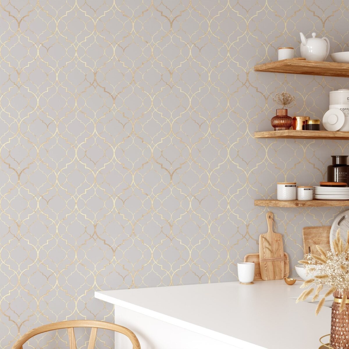 Beige Geometric Wallpaper - Image 4