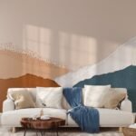 Mountain Mural Wallpaper Abstract Landscape Removable Wallpaper - Image 2