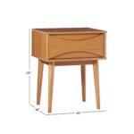 Atticus Solid Wood Mid-Century Modern Nightstand - Image 6