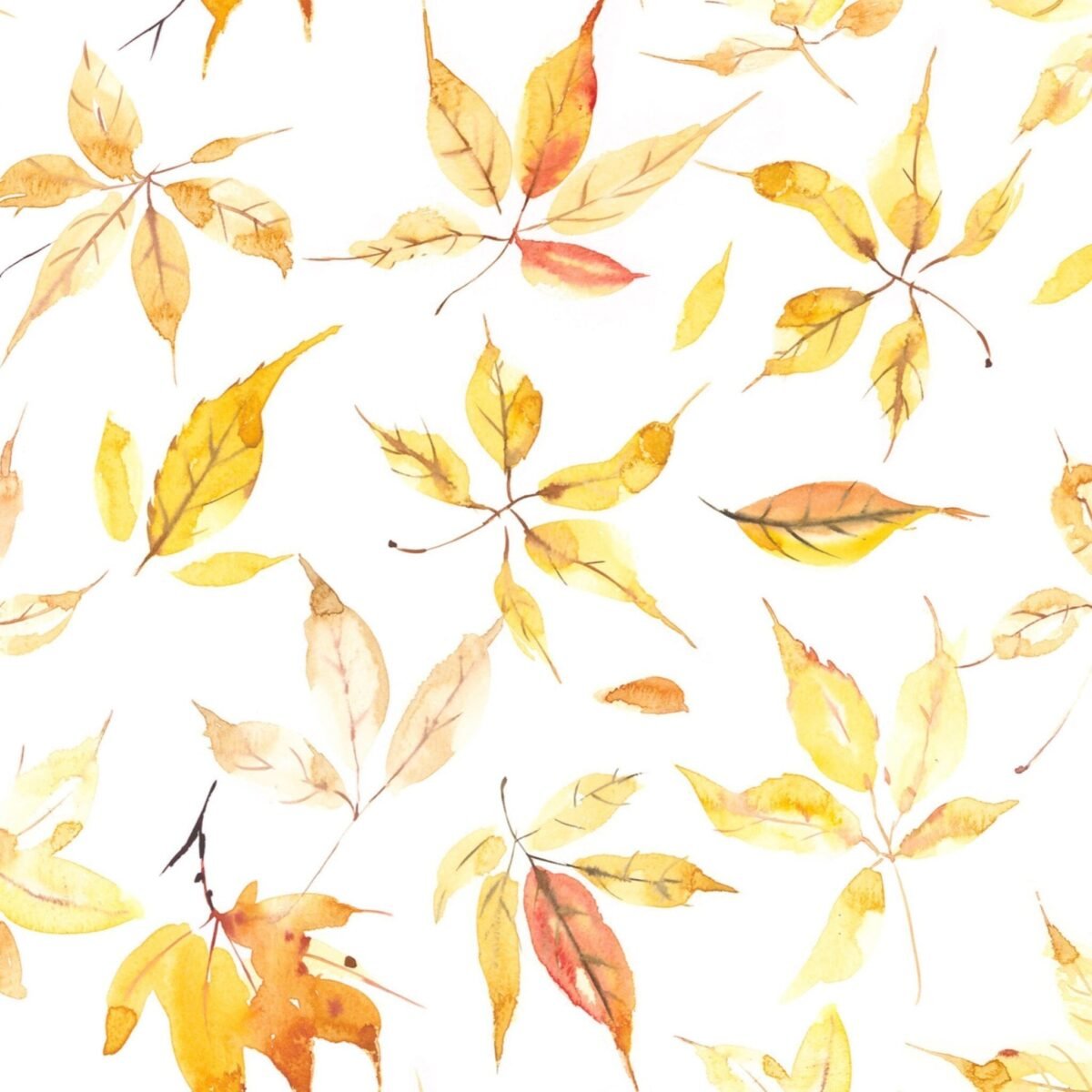 Yellow Fall Leaves Wallpaper - Removable Wallpaper - Image 2