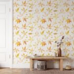 Yellow Fall Leaves Wallpaper - Removable Wallpaper - Image 3