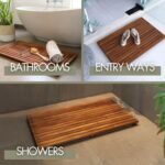 Redfish Oiled Teak Shower and Bath Mat 19.6″ x 19.6″ - Image 10