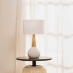 Baugo White Ceramic Table Lamp - Image 8