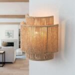 1-Light Farmhouse Rattan Wall Sconce Lighting - Image 5