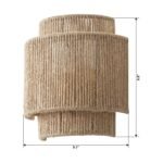 1-Light Farmhouse Rattan Wall Sconce Lighting - Image 8
