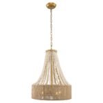 4-Light Golden Farmhouse Dry Rated Chandelier