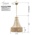 4-Light Golden Farmhouse Dry Rated Chandelier - Image 9