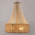 4-Light Golden Farmhouse Dry Rated Chandelier - Image 6