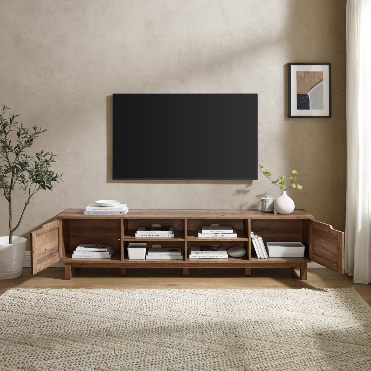 Barn Door 70" Rustic TV Stand - Image 4