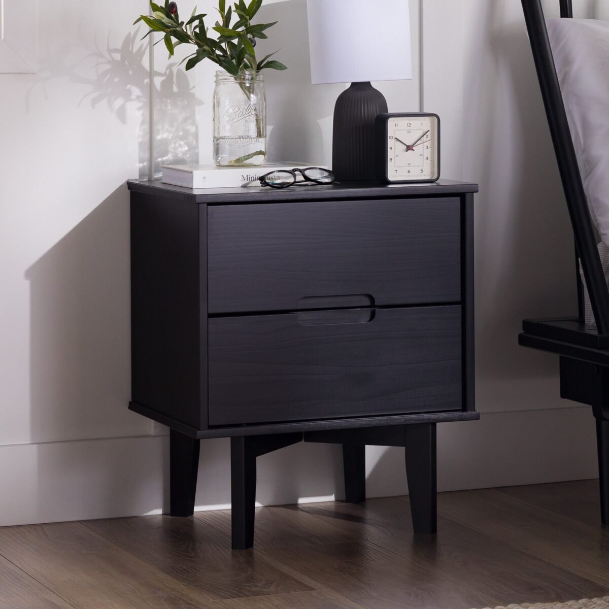 Sloane Mid Century Modern Solid Wood Nightstand - Image 10