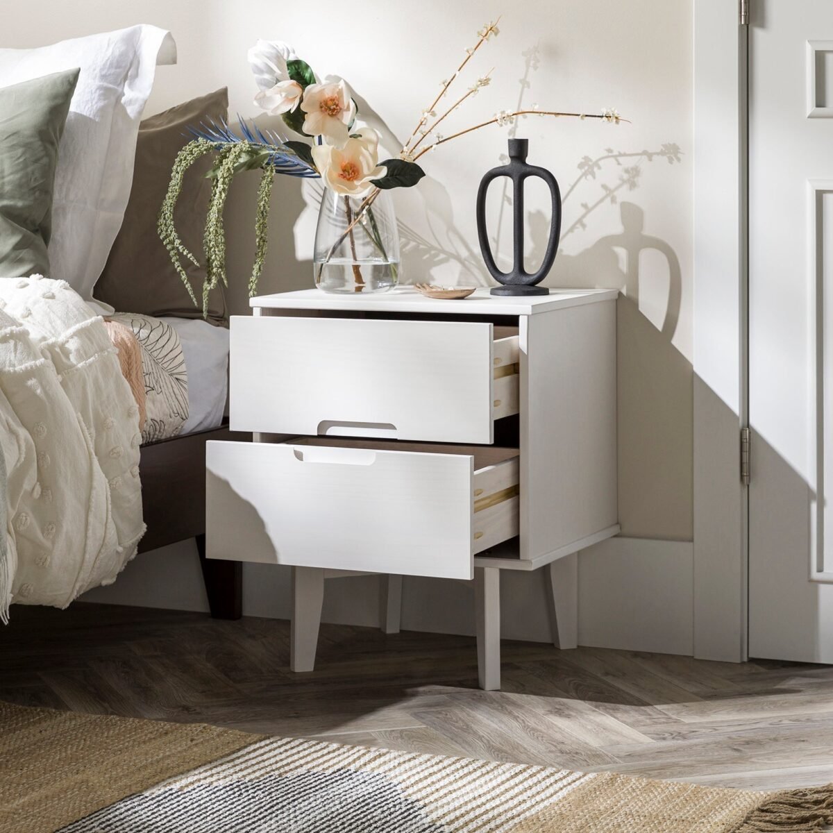 Sloane Mid Century Modern Solid Wood Nightstand - Image 8