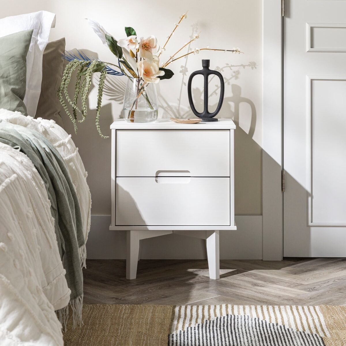 Sloane Mid Century Modern Solid Wood Nightstand - Image 4