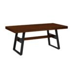 Brickell Modern Industrial Bridge-Leg Dining Table & Desk - Image 8