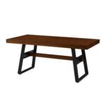 Brickell Modern Industrial Bridge-Leg Dining Table & Desk - Image 10