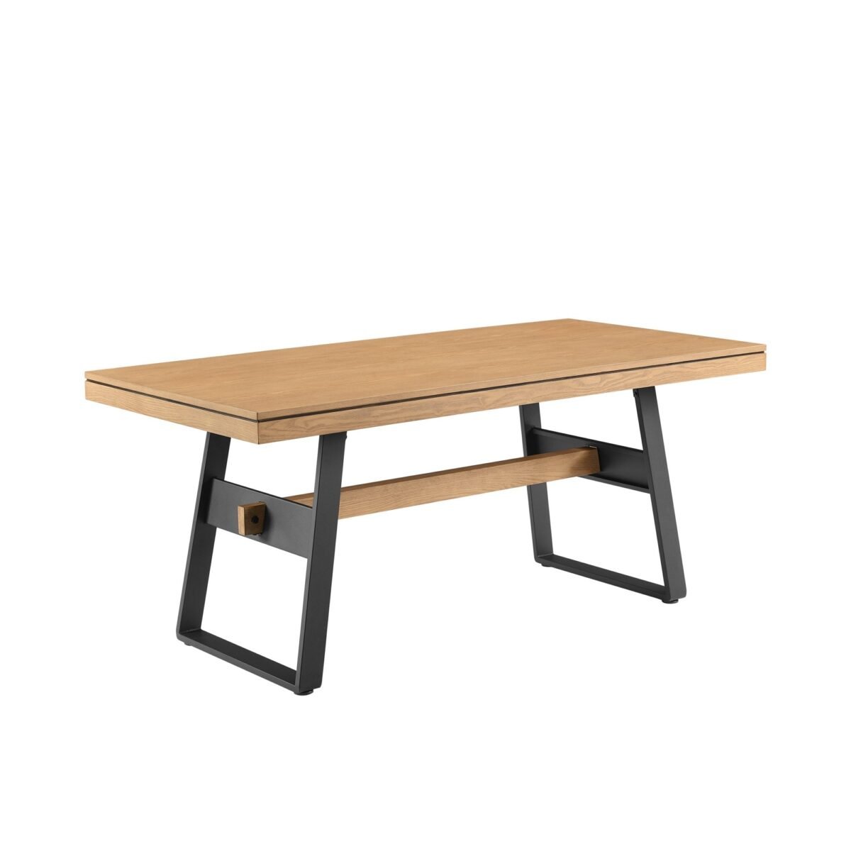 Brickell Modern Industrial Bridge-Leg Dining Table & Desk - Image 4