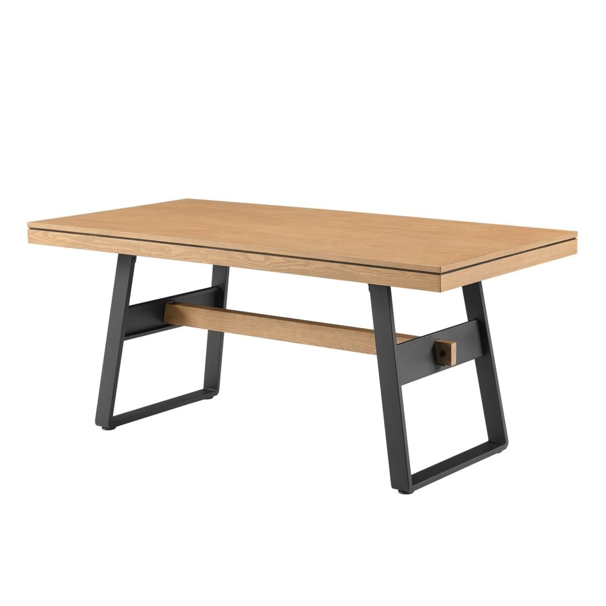Brickell Modern Industrial Bridge-Leg Dining Table & Desk - Image 6