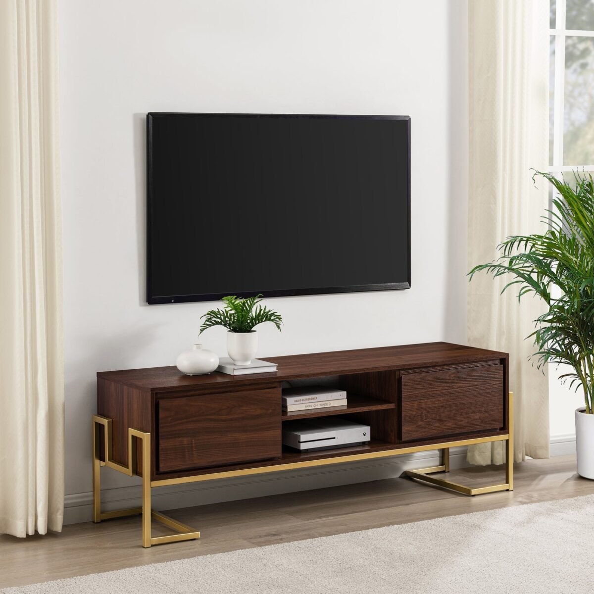 Betty Modern Glam 2-Drawer TV Stand - Image 6