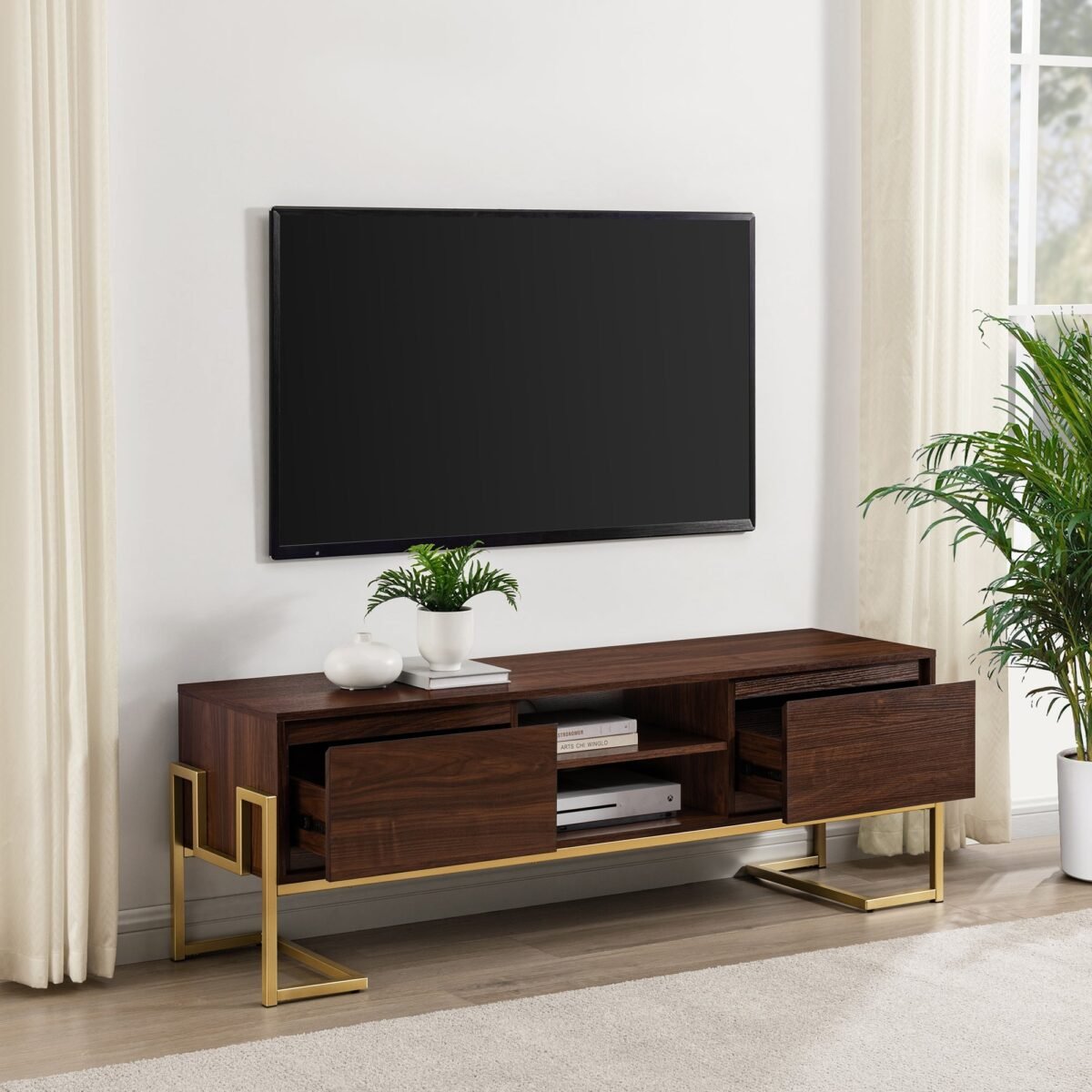 Betty Modern Glam 2-Drawer TV Stand - Image 7