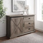 Sliding X Barn Door Buffet Sideboard & TV Stand - Image 2