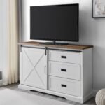 Sliding X Barn Door Buffet Sideboard & TV Stand - Image 6