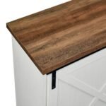 Sliding X Barn Door Buffet Sideboard & TV Stand - Image 8
