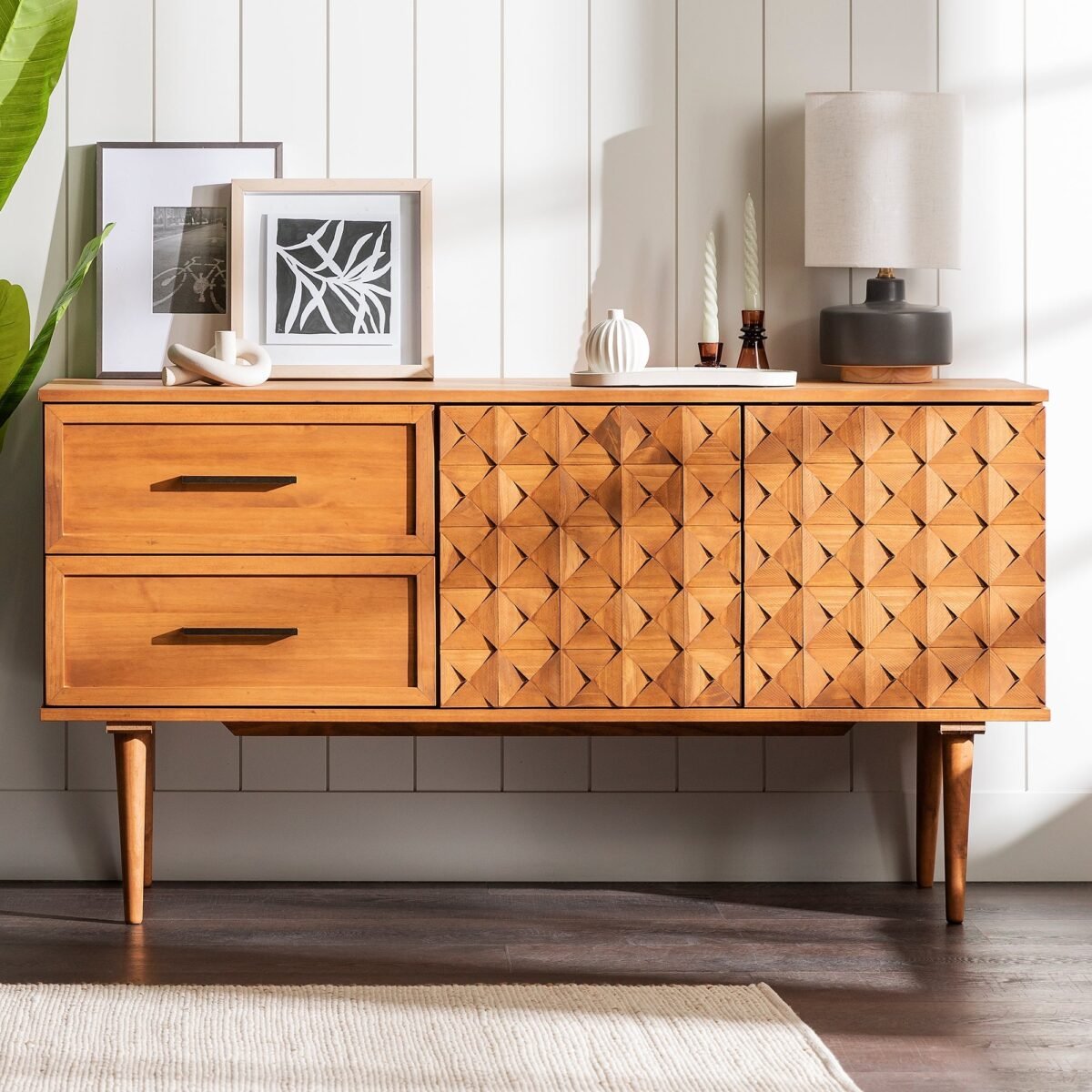 Tessa Solid Wood Prism Sideboard / TV Stand - Image 1