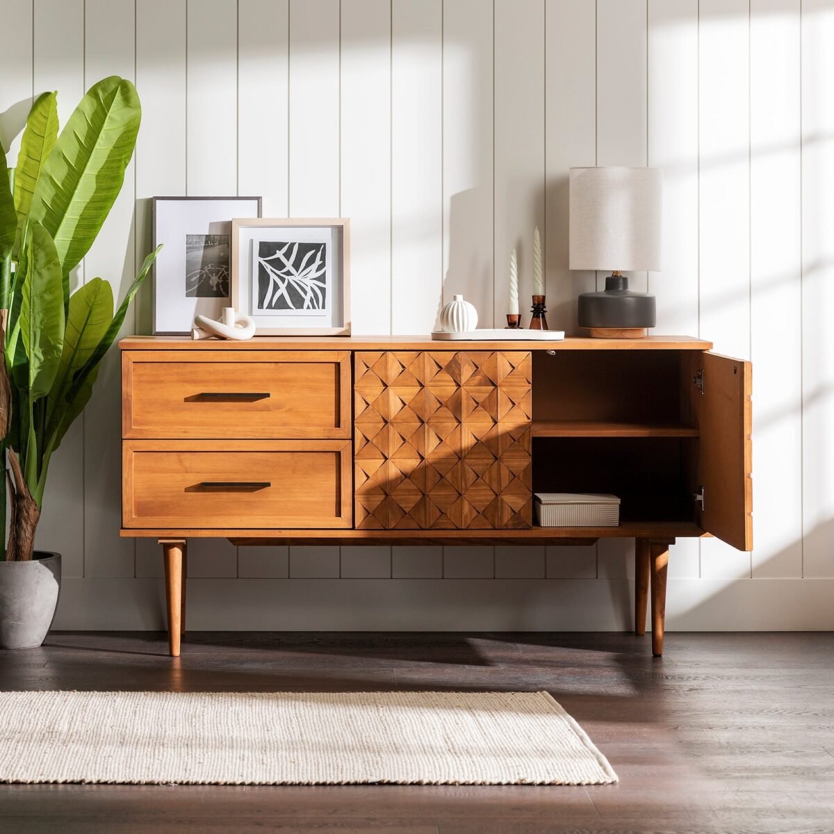 Tessa Solid Wood Prism Sideboard / TV Stand - Image 2