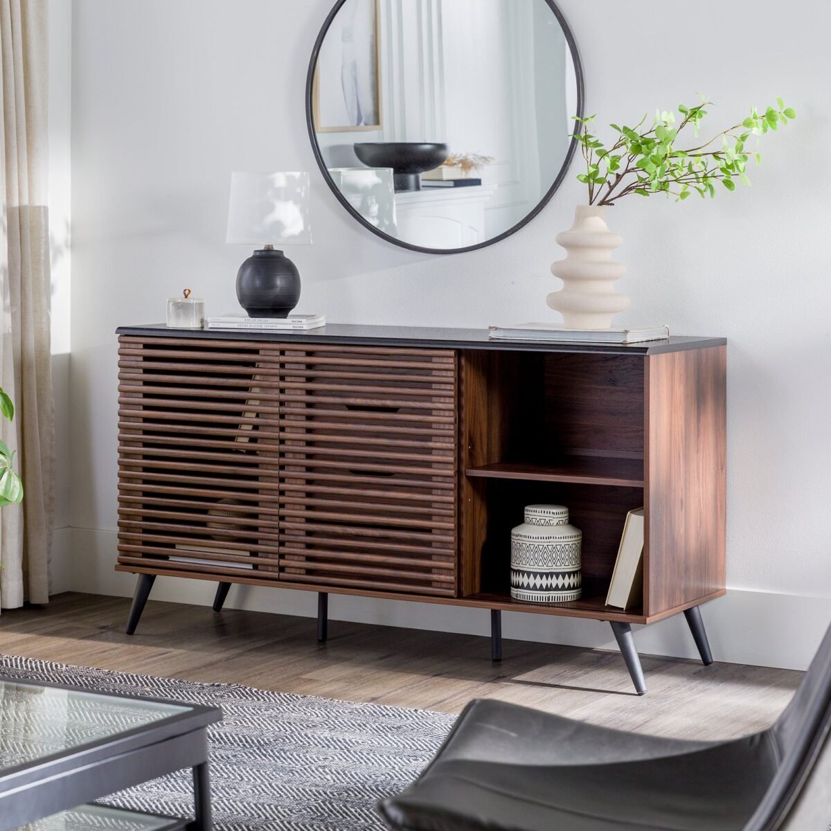 Havana Sliding Door Drawer Sideboard / TV Stand - Image 1
