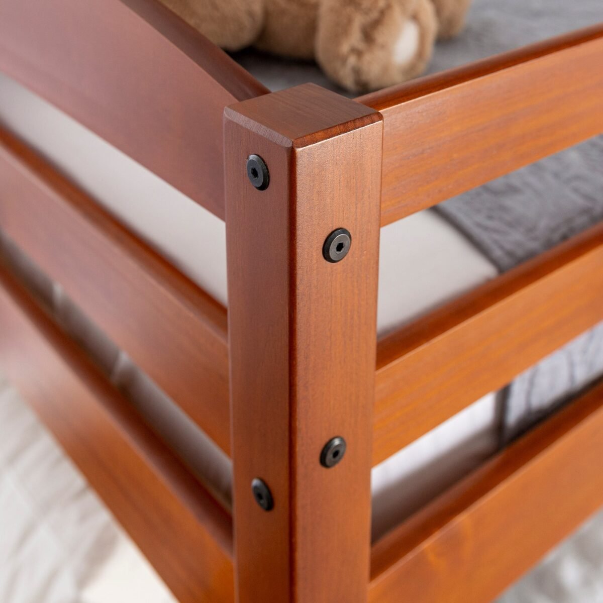 Carolina Transitional Solid Wood Twin-over-Twin Bunk Bed - Image 28