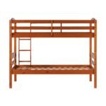 Carolina Transitional Solid Wood Twin-over-Twin Bunk Bed - Image 9