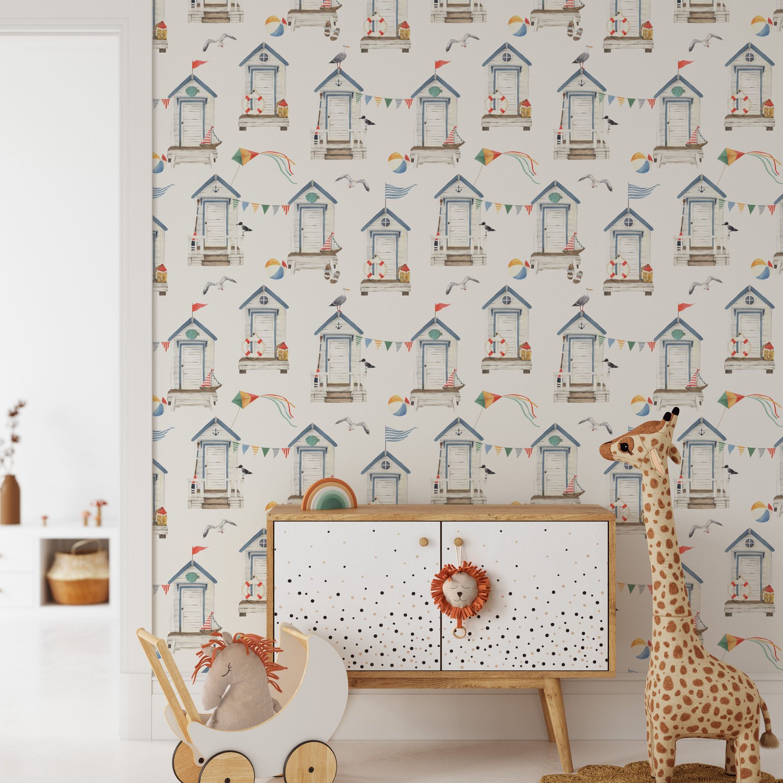 Beach Hut Wallpaper - Image 3