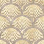 Beige Gold Effect Art Deco Style Luxury Wallpaper - Image 2