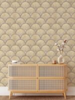 Beige Gold Effect Art Deco Style Luxury Wallpaper - Image 4