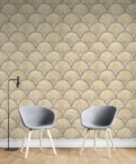 Beige Gold Effect Art Deco Style Luxury Wallpaper - Image 6