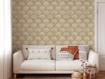 Beige Gold Effect Art Deco Style Luxury Wallpaper - Image 5