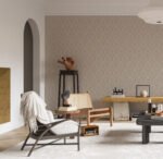 Premium Beige Damask Wallpaper - Image 4