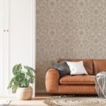 Vintage Beige Floral Wallpaper - Classic Elegance for Timeless Interiors - Image 4