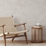 Beige Nautical Waves Wallpaper