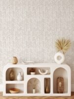 Beige Terracotta Herringbone Wallpaper - Image 3