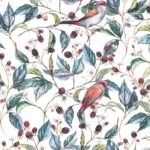 Birds and Red Berry Wallpaper - Image 2