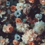 Moody Floral Wallpaper with Dark and Elegant Roses, Dahlias, and Anemones - Image 2