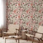 Vintage Flower Art Wallpaper Peel and Stick - Image 2