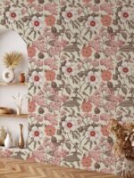 Vintage Flower Art Wallpaper Peel and Stick - Image 5