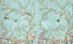 Vintage Blue Chinoiserie Wallpaper - Image 5